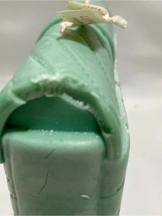 Candle - Fashion Inspired YSL Green Quilted Chevron Clutch with Logo, 2 Wick - Picture 11 of 13